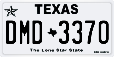 TX license plate DMD3370