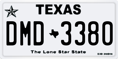 TX license plate DMD3380
