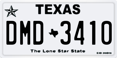 TX license plate DMD3410