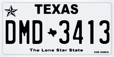 TX license plate DMD3413