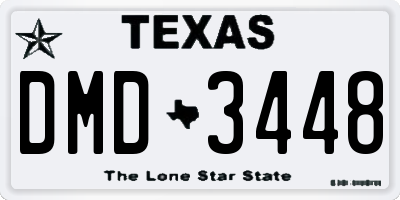 TX license plate DMD3448