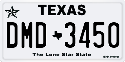 TX license plate DMD3450