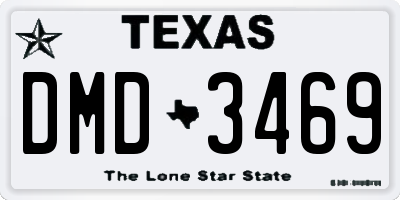 TX license plate DMD3469