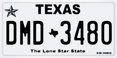 TX license plate DMD3480