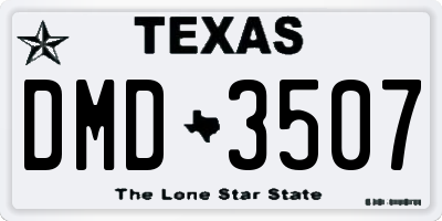 TX license plate DMD3507