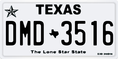 TX license plate DMD3516
