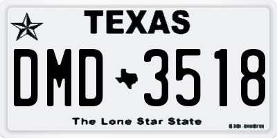 TX license plate DMD3518