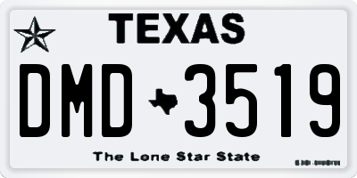 TX license plate DMD3519