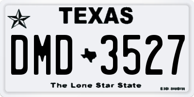 TX license plate DMD3527