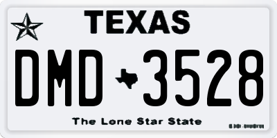 TX license plate DMD3528