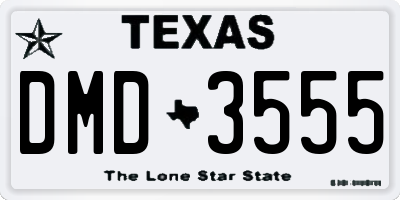 TX license plate DMD3555