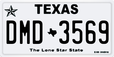 TX license plate DMD3569
