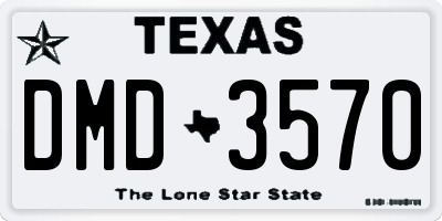 TX license plate DMD3570