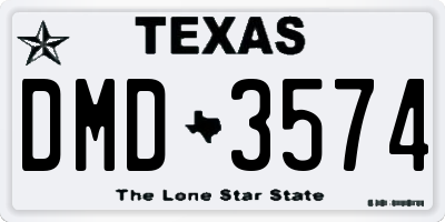 TX license plate DMD3574