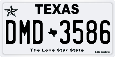 TX license plate DMD3586
