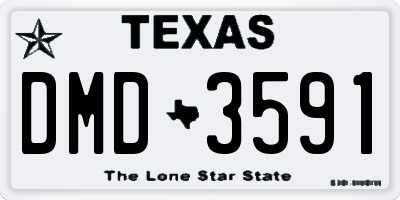TX license plate DMD3591