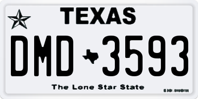 TX license plate DMD3593