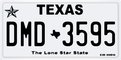 TX license plate DMD3595