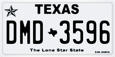 TX license plate DMD3596