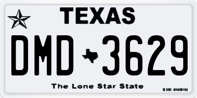TX license plate DMD3629