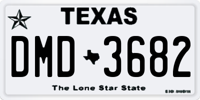 TX license plate DMD3682