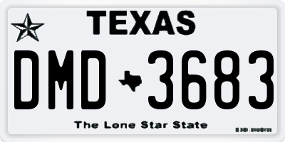 TX license plate DMD3683