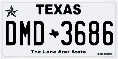 TX license plate DMD3686