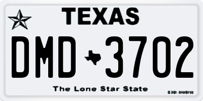 TX license plate DMD3702