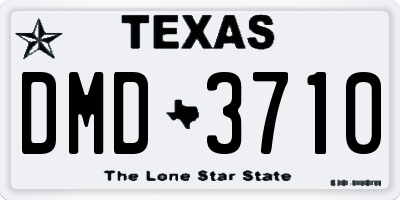 TX license plate DMD3710