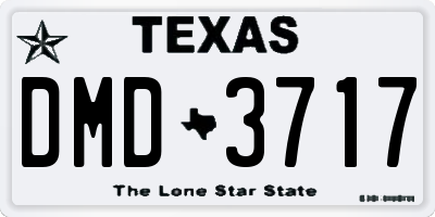 TX license plate DMD3717