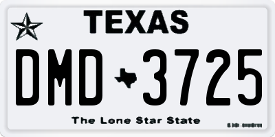 TX license plate DMD3725