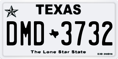 TX license plate DMD3732