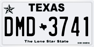 TX license plate DMD3741