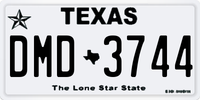 TX license plate DMD3744