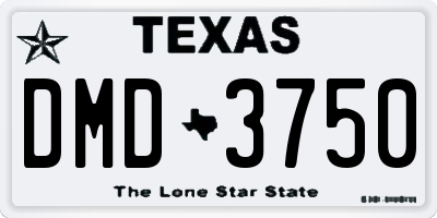 TX license plate DMD3750