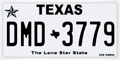TX license plate DMD3779
