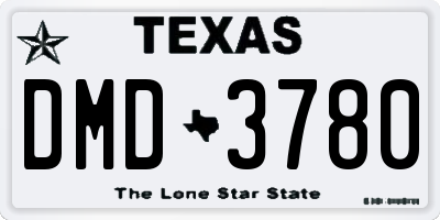 TX license plate DMD3780