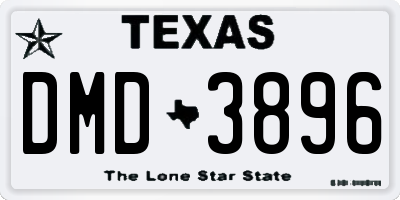 TX license plate DMD3896