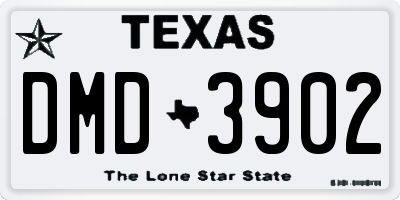 TX license plate DMD3902
