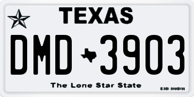 TX license plate DMD3903