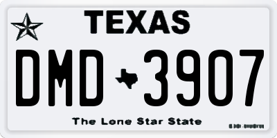 TX license plate DMD3907