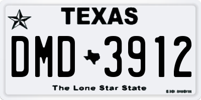 TX license plate DMD3912