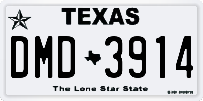 TX license plate DMD3914