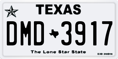 TX license plate DMD3917