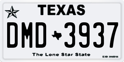TX license plate DMD3937