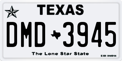 TX license plate DMD3945