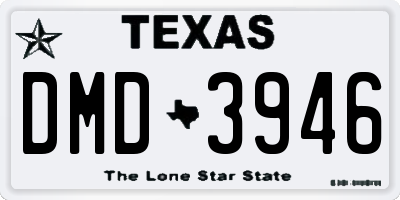 TX license plate DMD3946