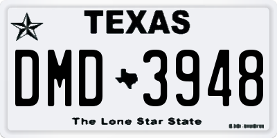 TX license plate DMD3948