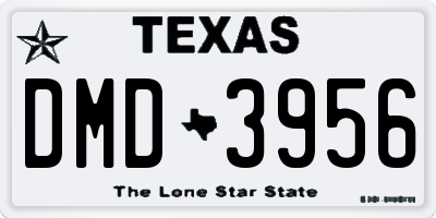 TX license plate DMD3956