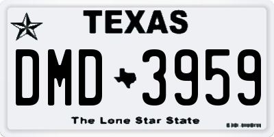 TX license plate DMD3959